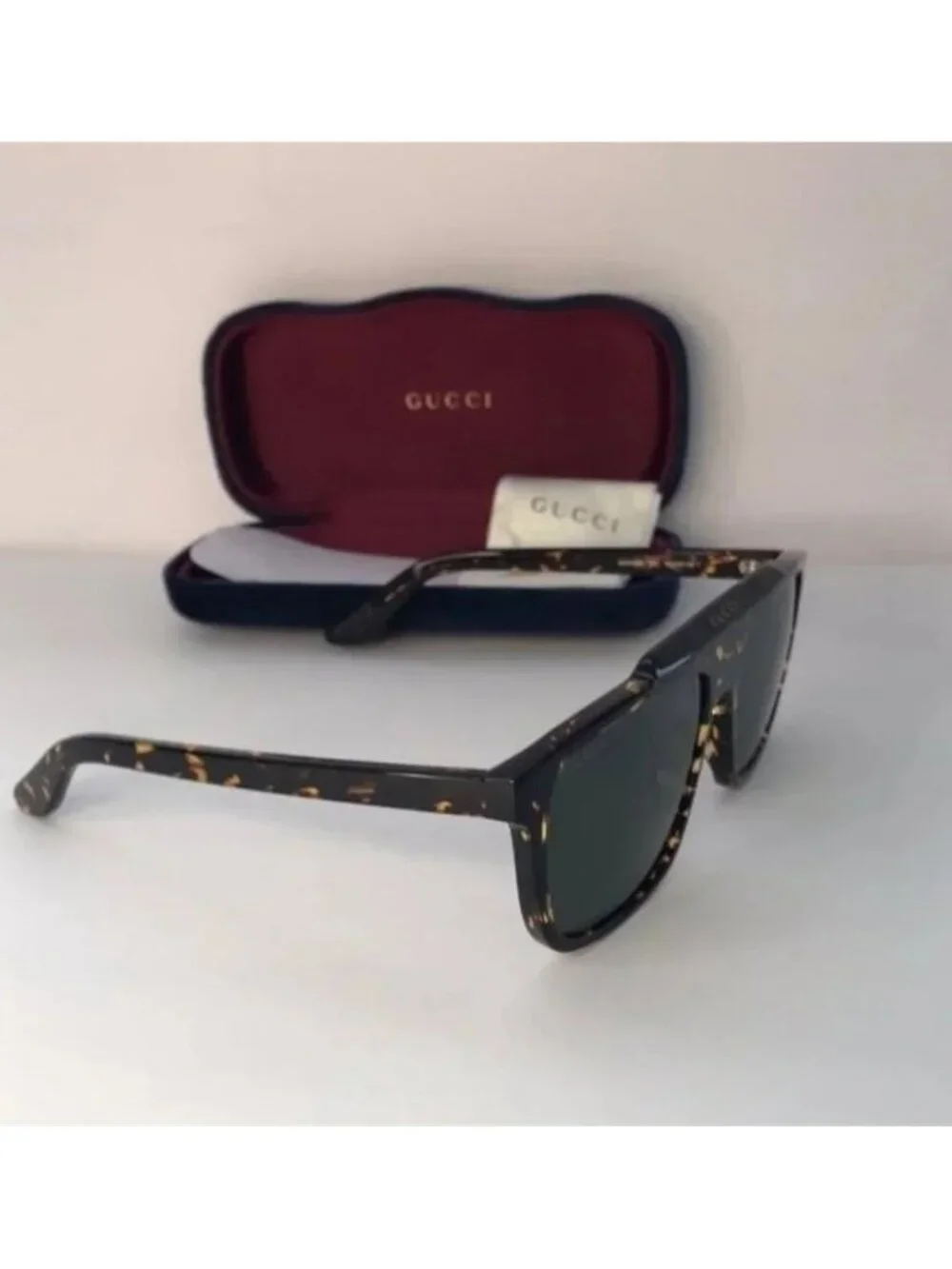 New Original Gucci GG1039S Havana tortoise square-frame sunglasses